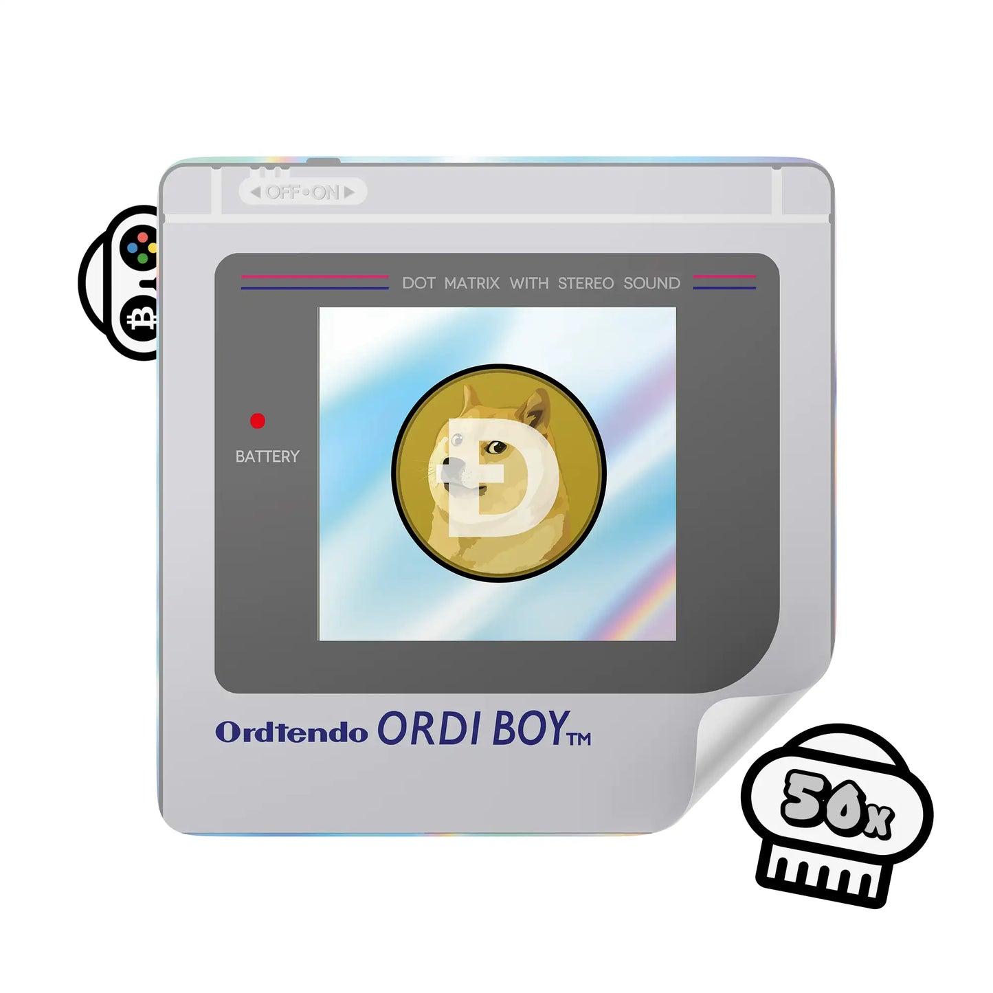 Dogecoin Sticker - ORDI Boy